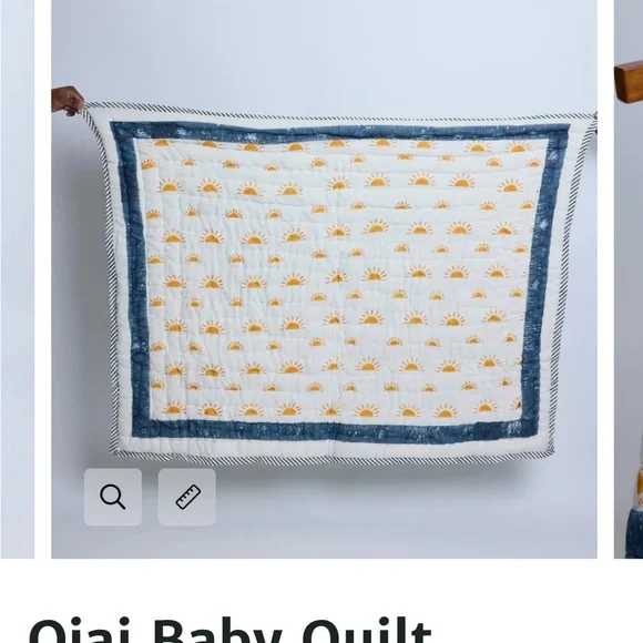 🆕💛 Ojai Baby | Reversible Baby Quilt. 38"x50". - Picture 2 of 9